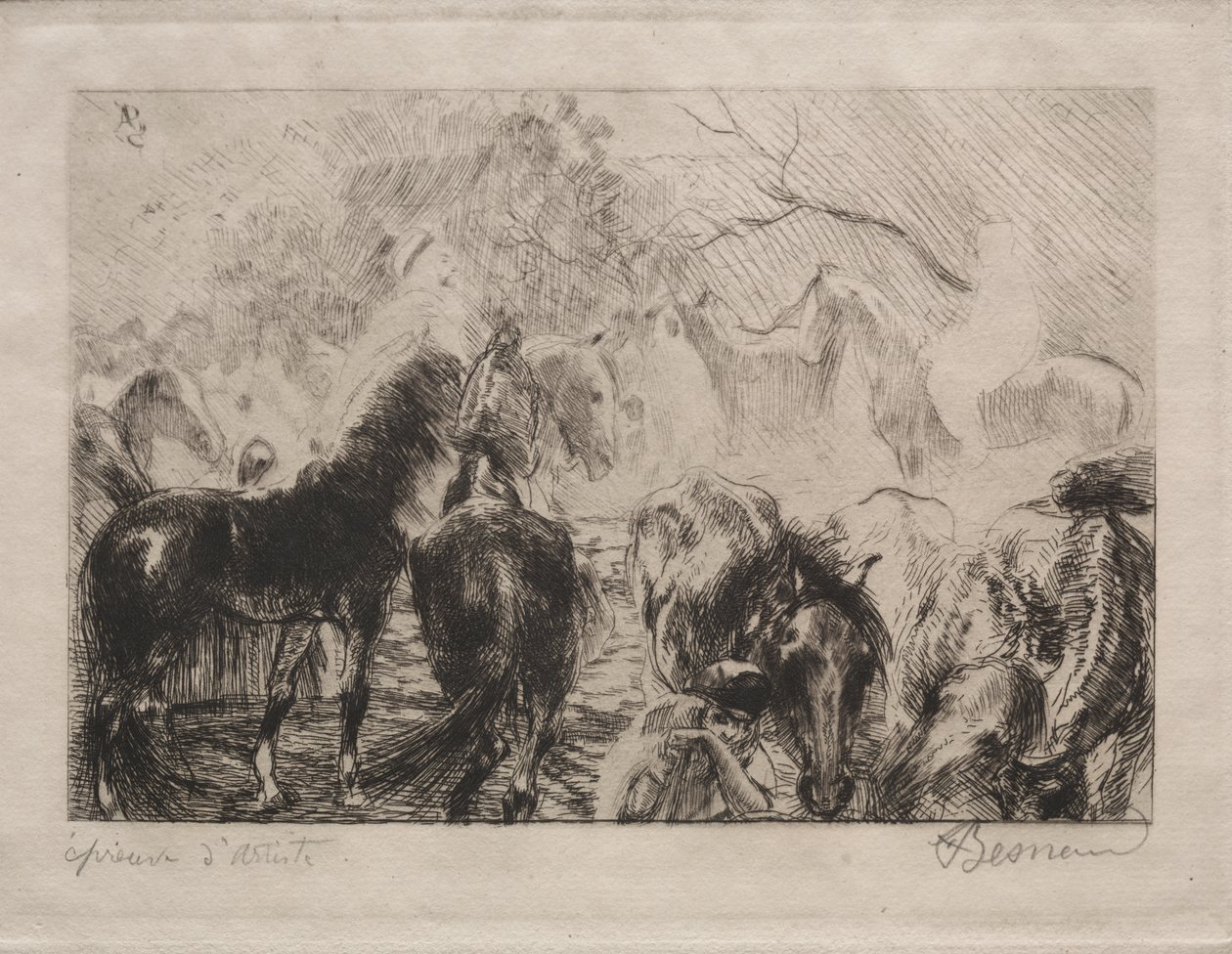 Marché aux chevaux à Alger - Albert Besnard