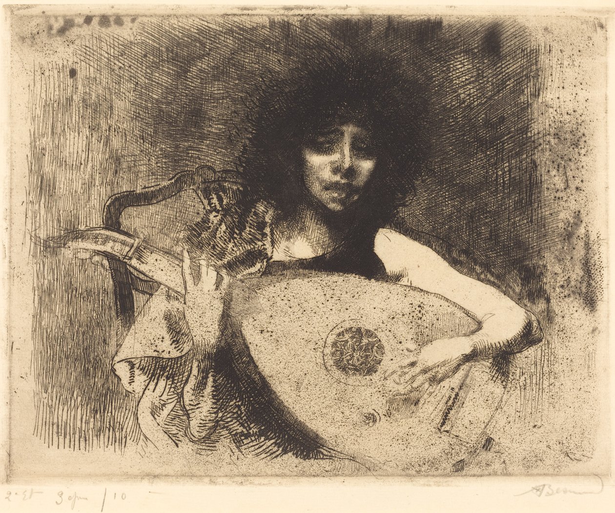 La joueuse de luth - Albert Besnard