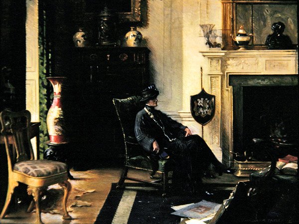 Dame dans un intérieur - Albert Chevallier Tayler