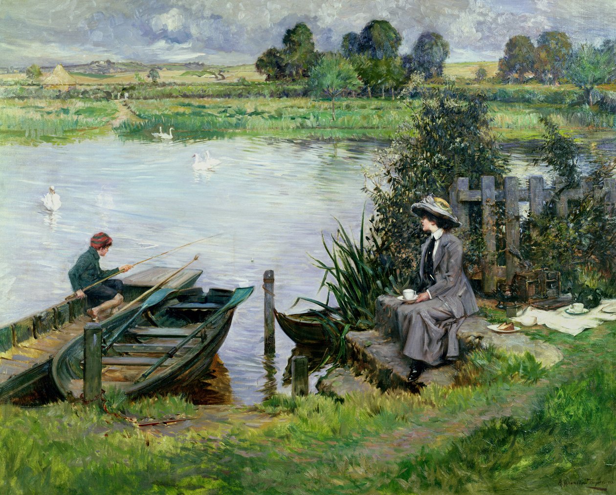 La Tamise à Benson, 1912 - Albert Chevallier Tayler