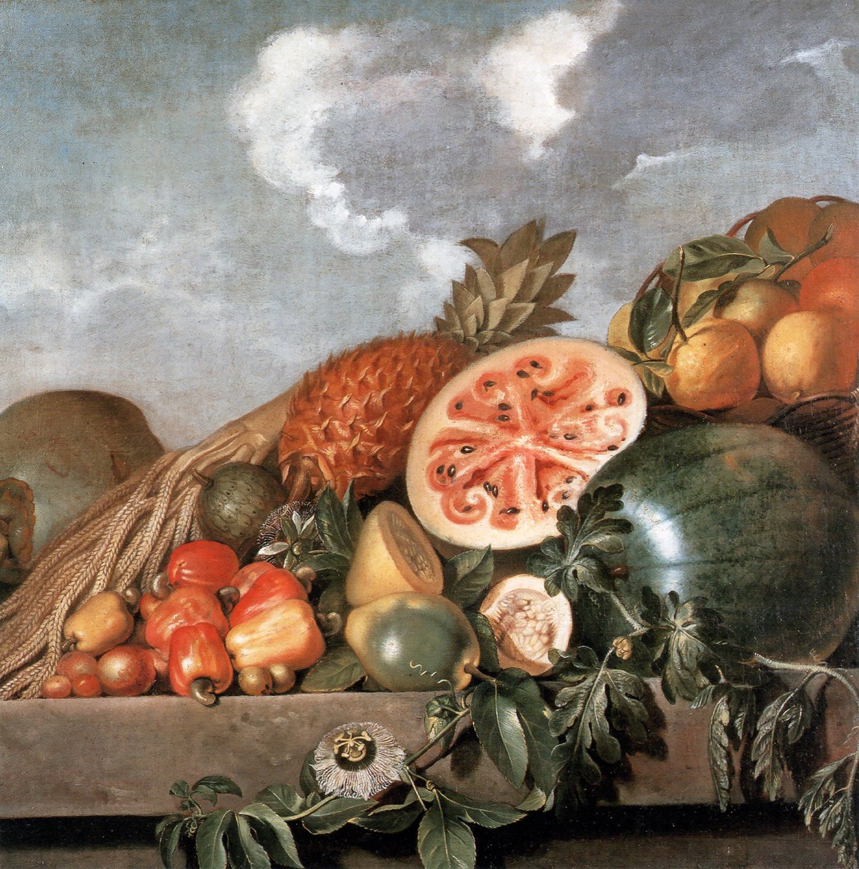 Ananas, pastèques et autres fruits (fruits brésiliens) - Albert Eckhout