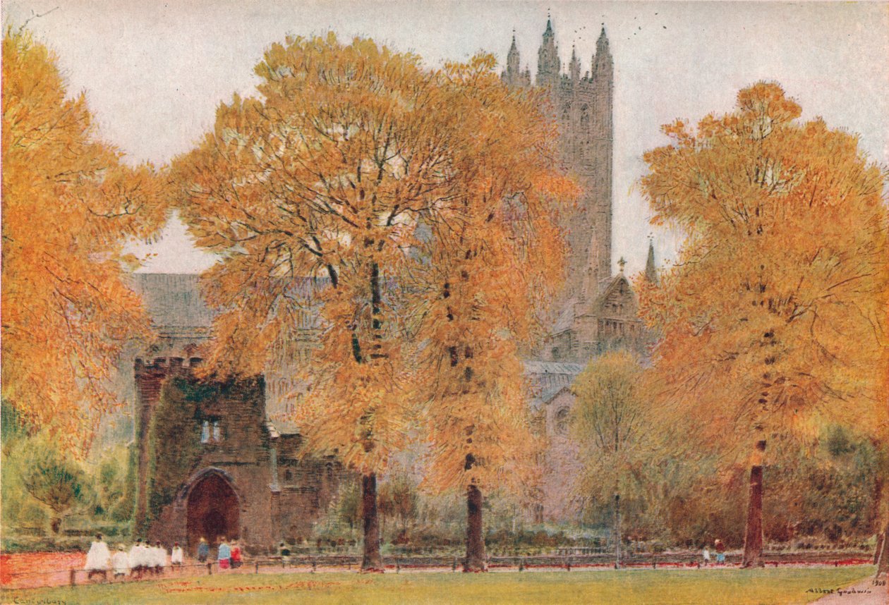Cathédrale de Canterbury, 1908 - Albert Goodwin