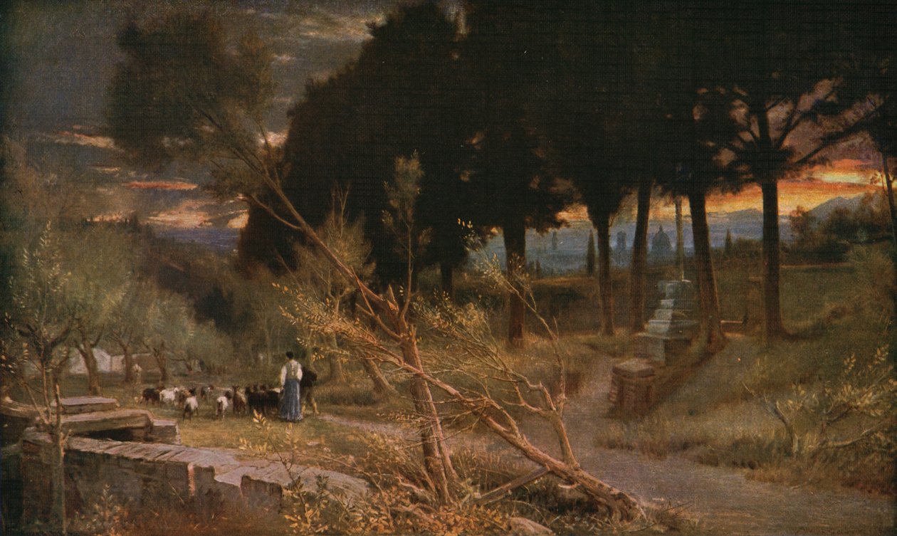 Florence : Soir, 1896, vers 1930 - Albert Goodwin