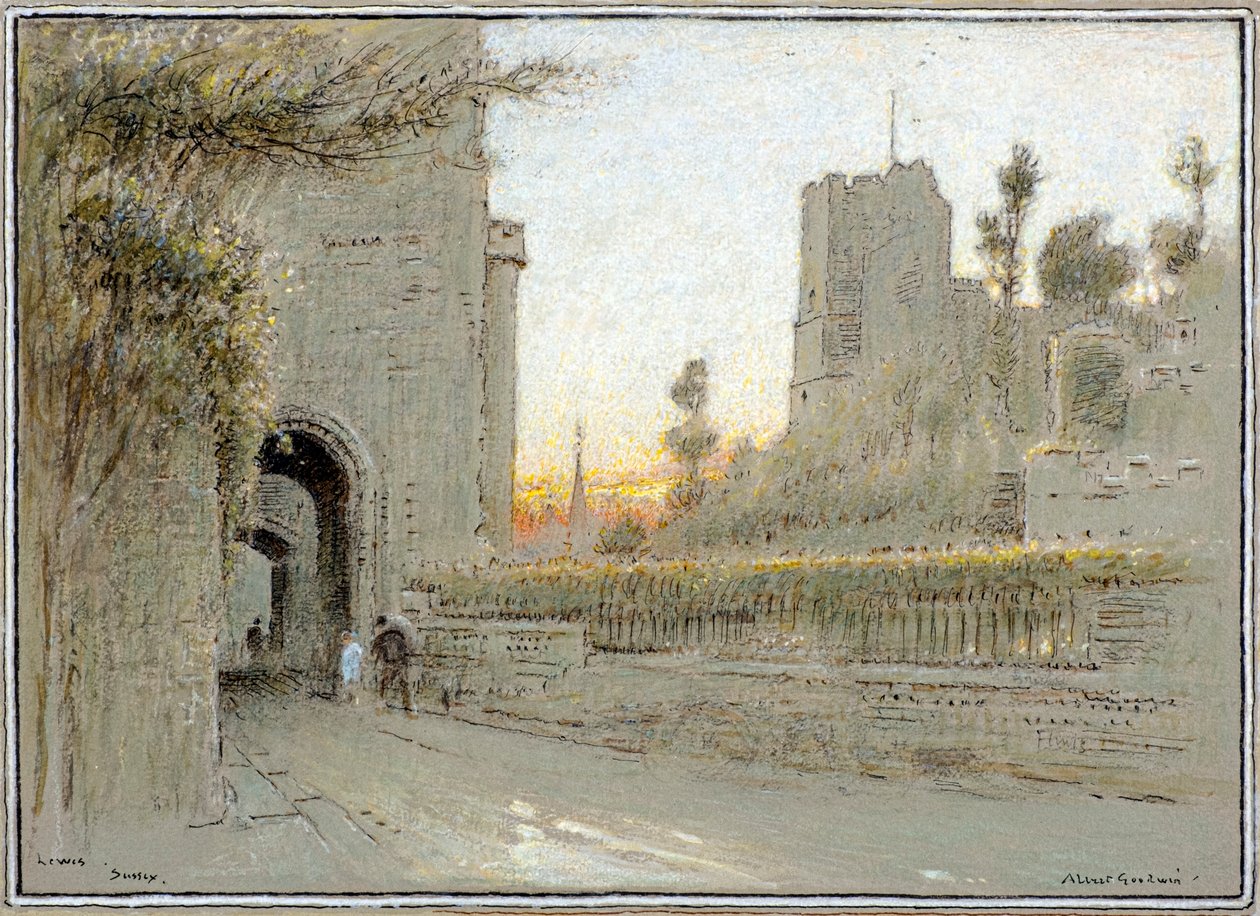 Lewes, Sussex - Albert Goodwin