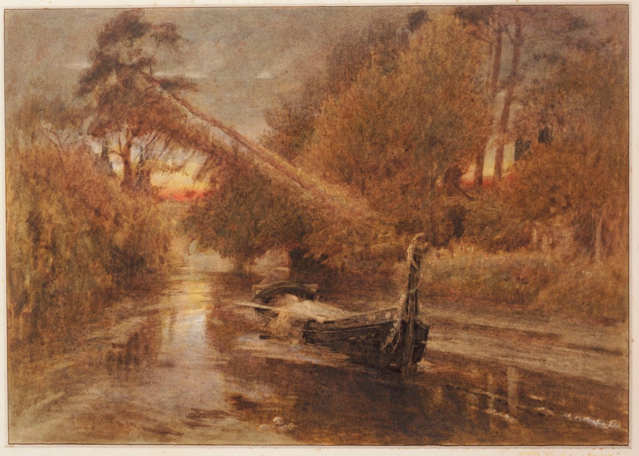 La Dame de Shalott - Albert Goodwin