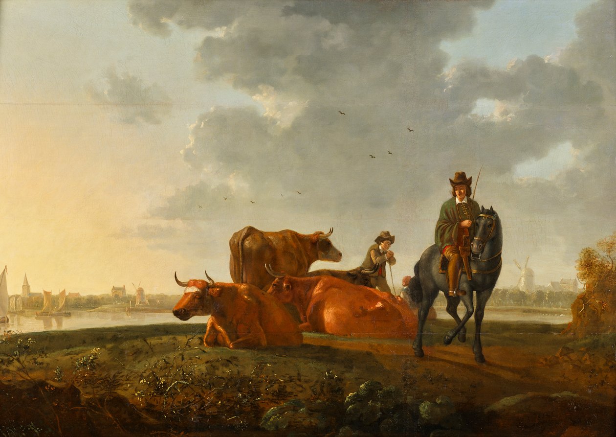 Pâturage au bord de la rivière - Albert Jacobsz Cuyp