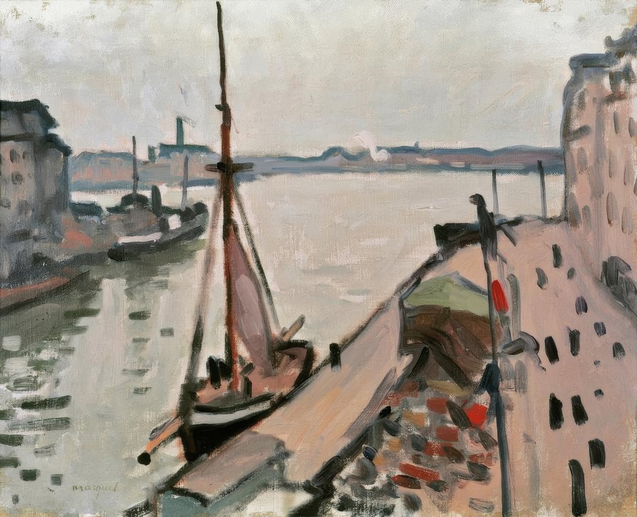 Quai avec bateaux de pêcheurs - Albert Marquet