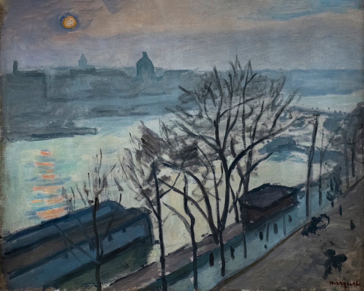 Soleil vu à travers les arbres - Albert Marquet