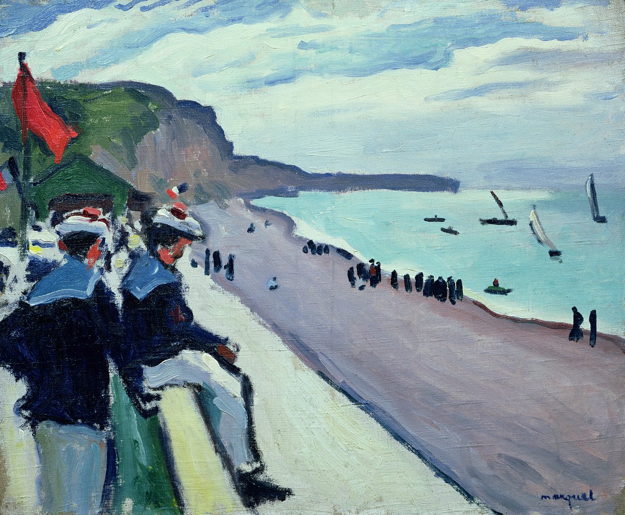 La Plage à Fécamp - Albert Marquet