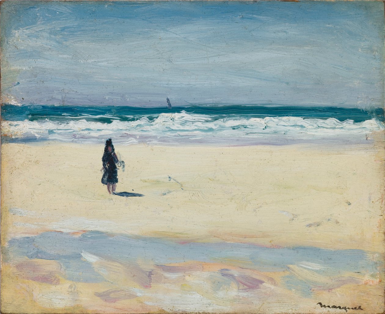 Jeune fille sur la plage - Albert Marquet