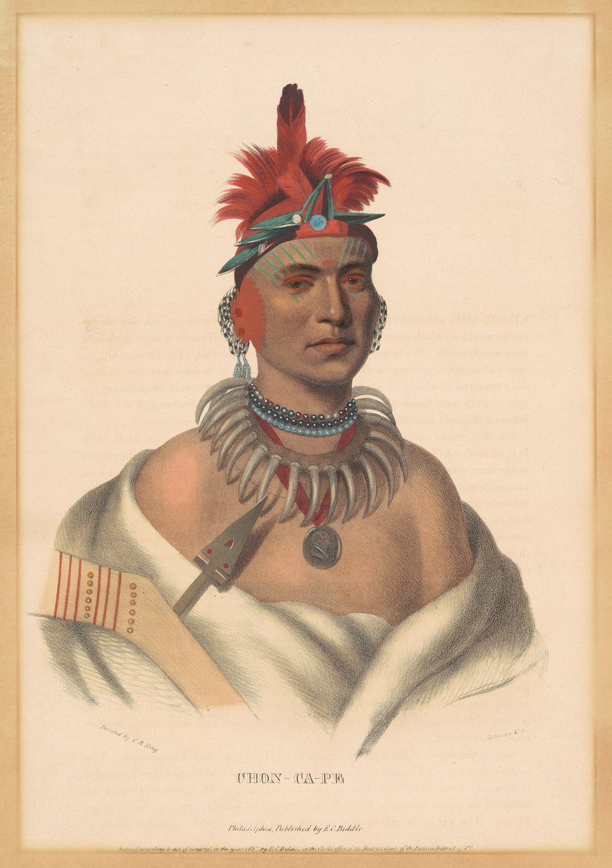 Chon-Ca-Pe - Albert Newsam, after Henry Inman, after Charles Bird King