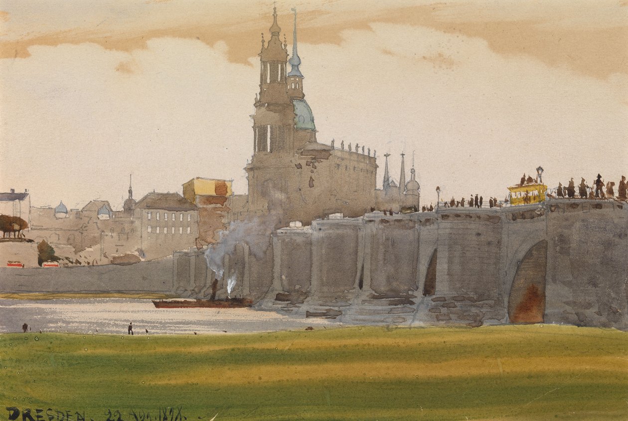 Vue de Dresde, 1898 - Albert Nikolaevich Benois