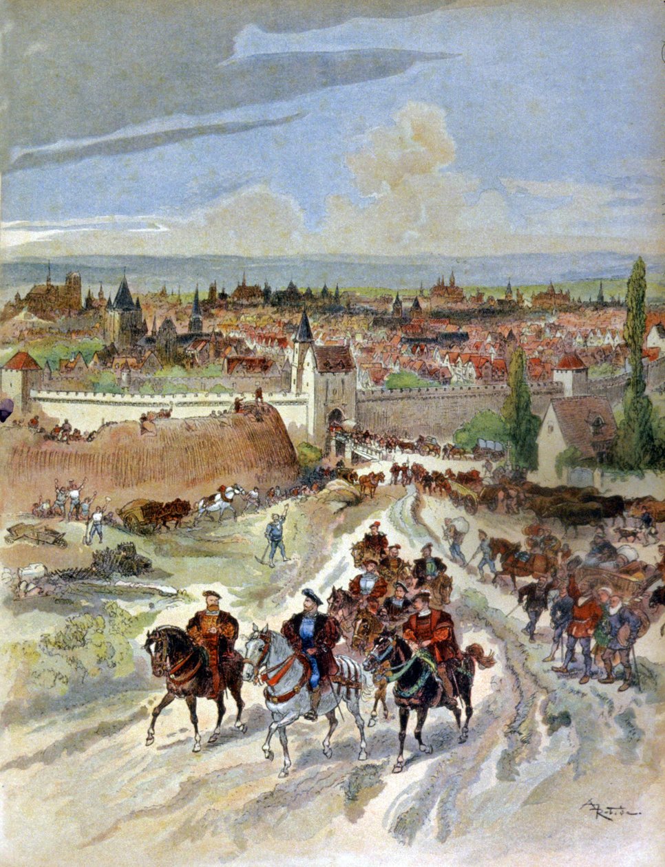 François 1er quittant Paris - Albert Robida