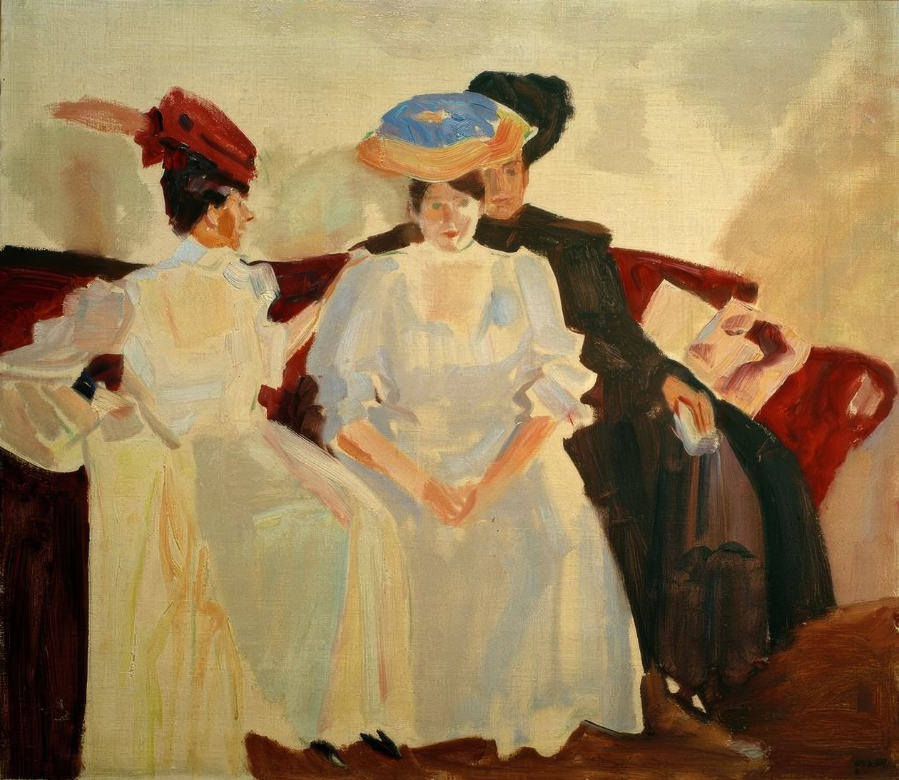 Trois dames sur un canapé - Albert Weisgerber