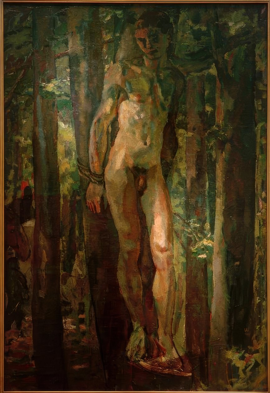 Saint Sébastien enchaîné dans la forêt - Albert Weisgerber