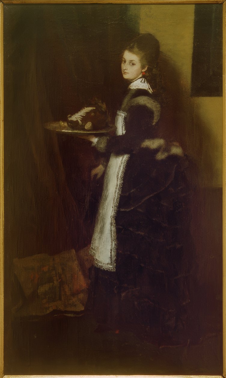 Fille portant une tête de sanglier - Albert von Keller