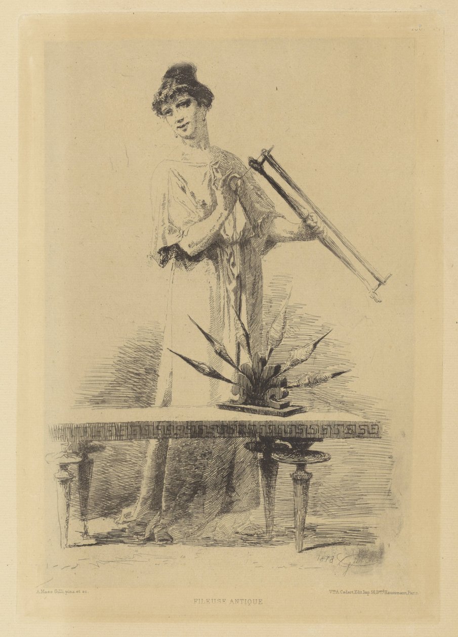 Femme filant - Alberto Maso Gilli
