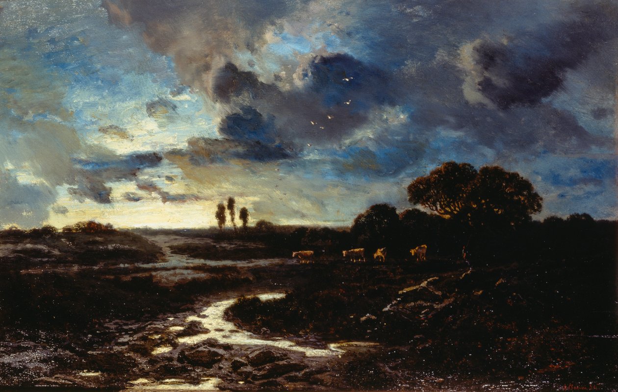 Pâturage dans la campagne française - Alberto Pasini