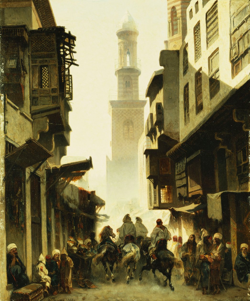 Scène de rue à Damas, 1861 - Alberto Pasini