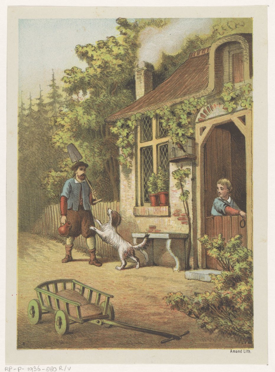 Salutation dans la cour - Albertus Barend Hendrik Braakensiek