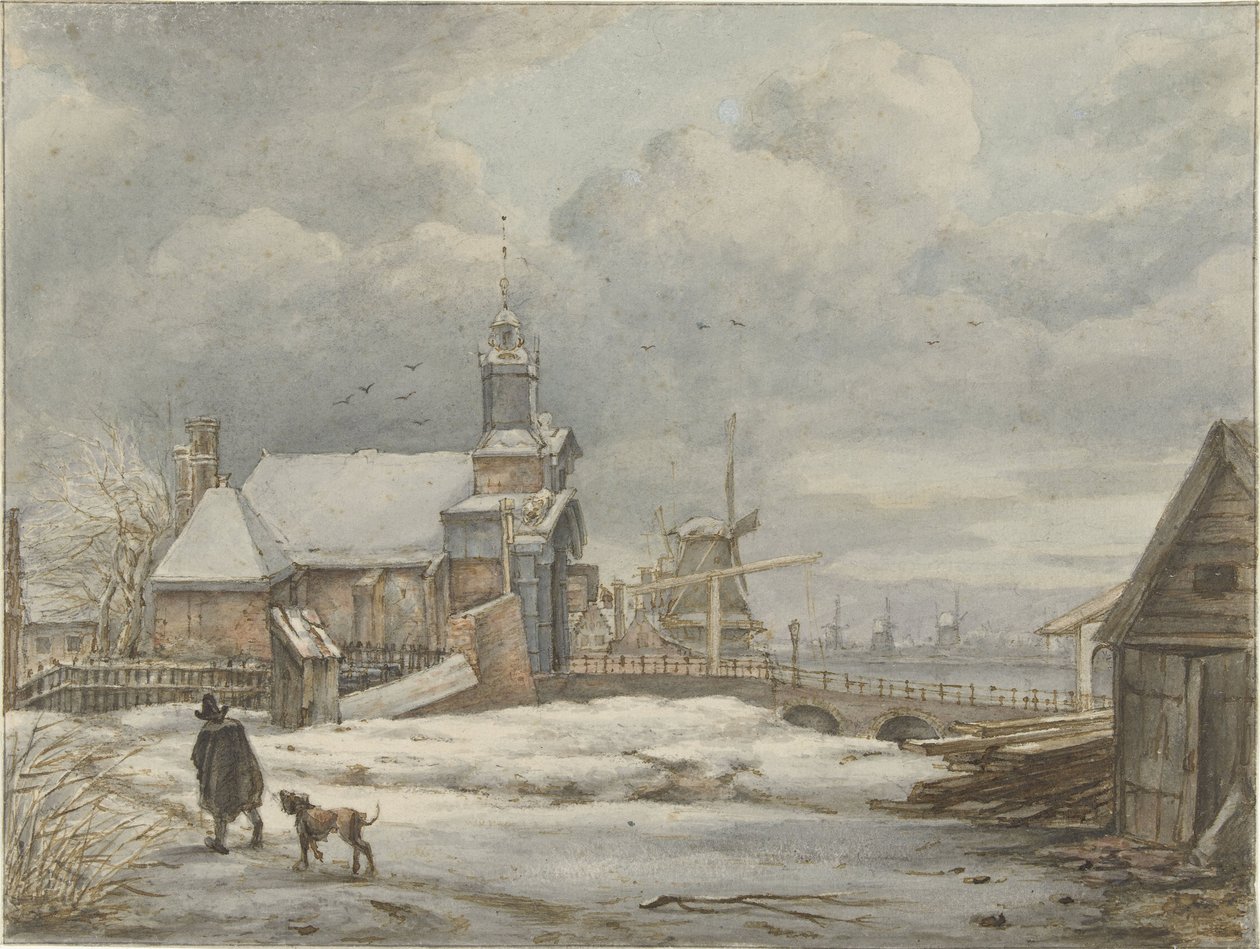 Vue sur la Haarlemmerpoort à Amsterdam - Albertus Brondgeest