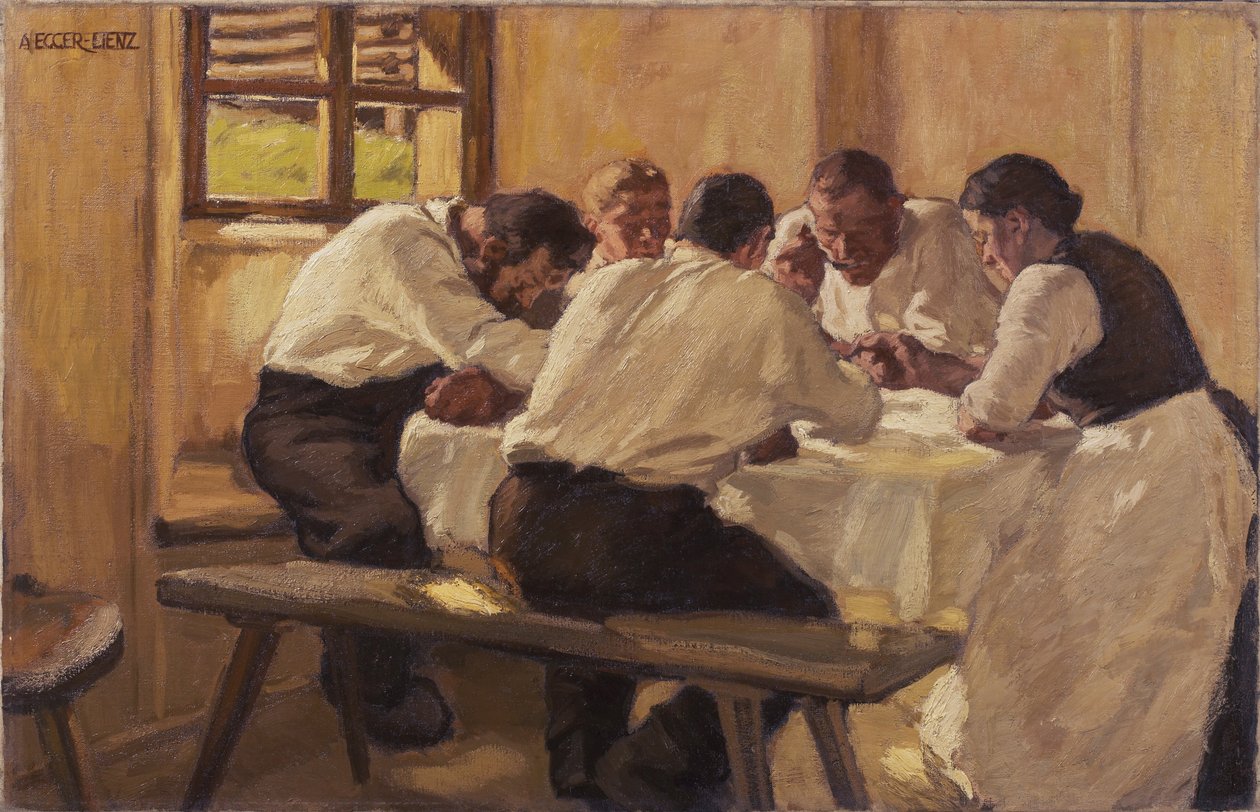 Déjeuner La Soupe, Version II, 1910 - Albin Egger Lienz