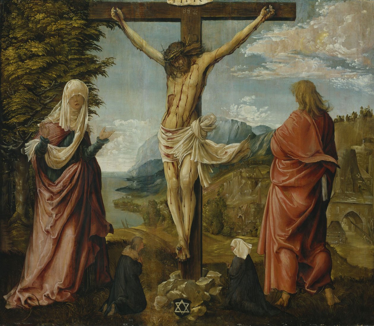 Christ en croix avec Marie et Jean - Albrecht Altdorfer