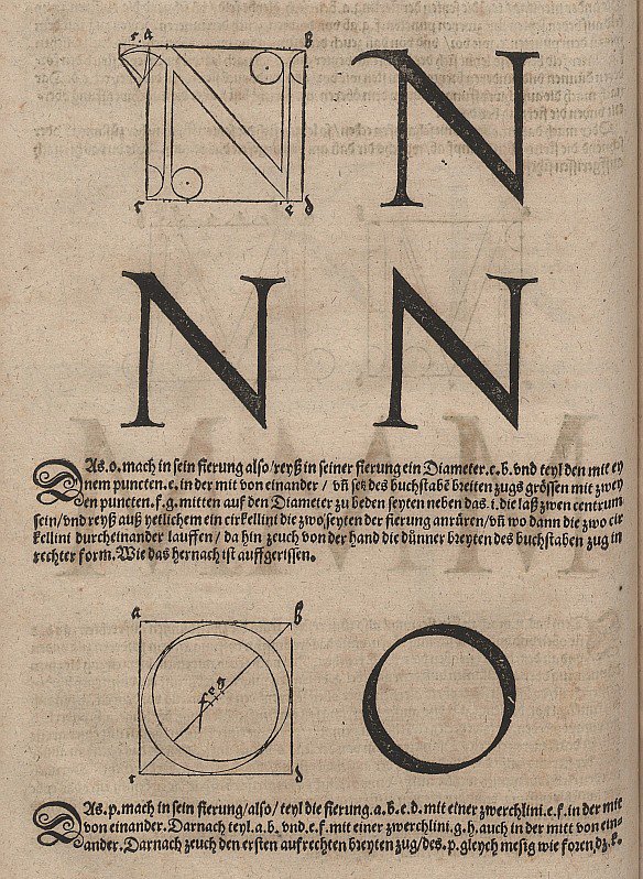 Construction de lettres - Albrecht Dürer