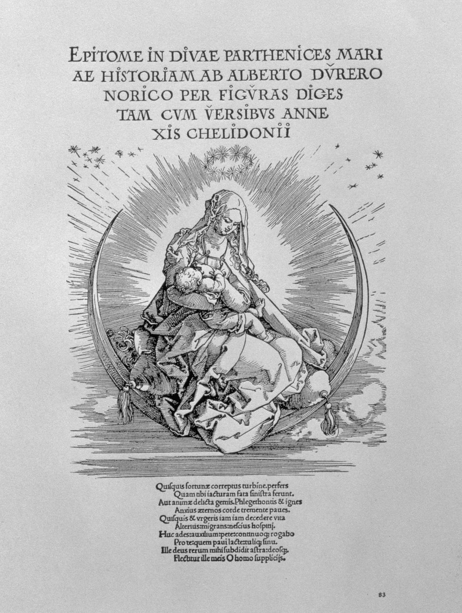 Madonna en tant que mère nourricière et être divin, page de titre de la série 