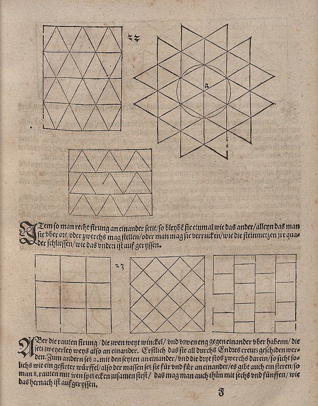 Pavages avec triangles équilatéraux et carrés - Albrecht Dürer