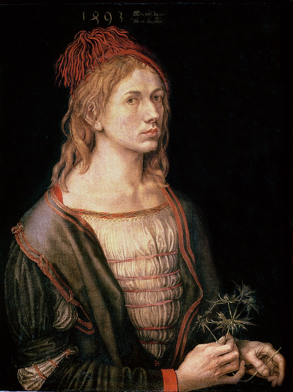 Autoportrait avec un chardon, 1493 - Albrecht Dürer