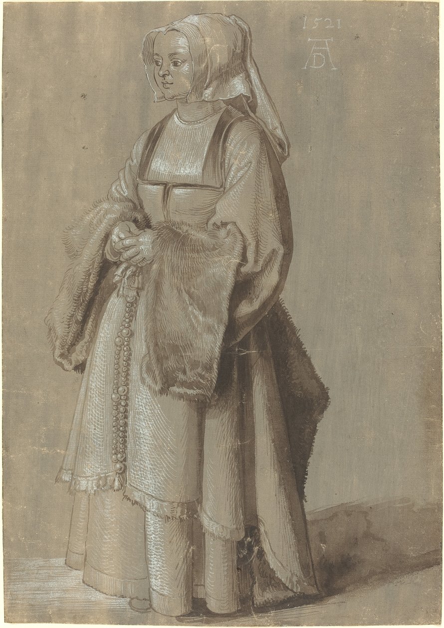 Jeune femme en robe néerlandaise - Albrecht Dürer