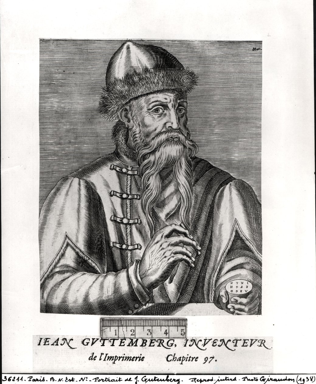 Portrait de Johannes Gutenberg (c.1400-68) - Albrecht Mentz