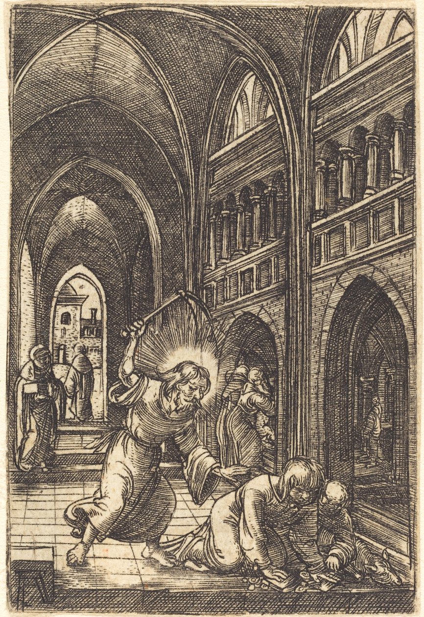 Christ chassant les marchands du temple - Albrecht Altdorfer