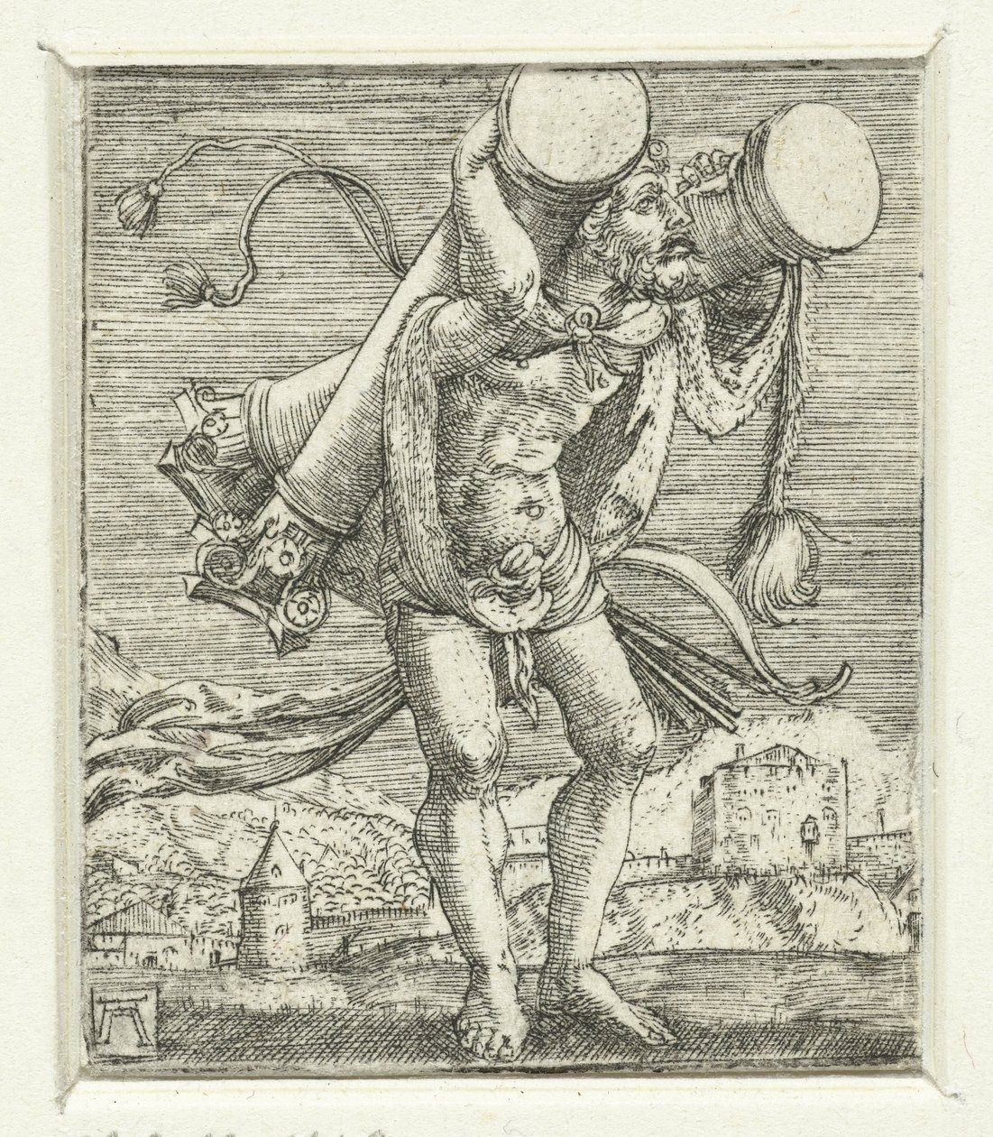 Hercule portant les colonnes - Albrecht Altdorfer