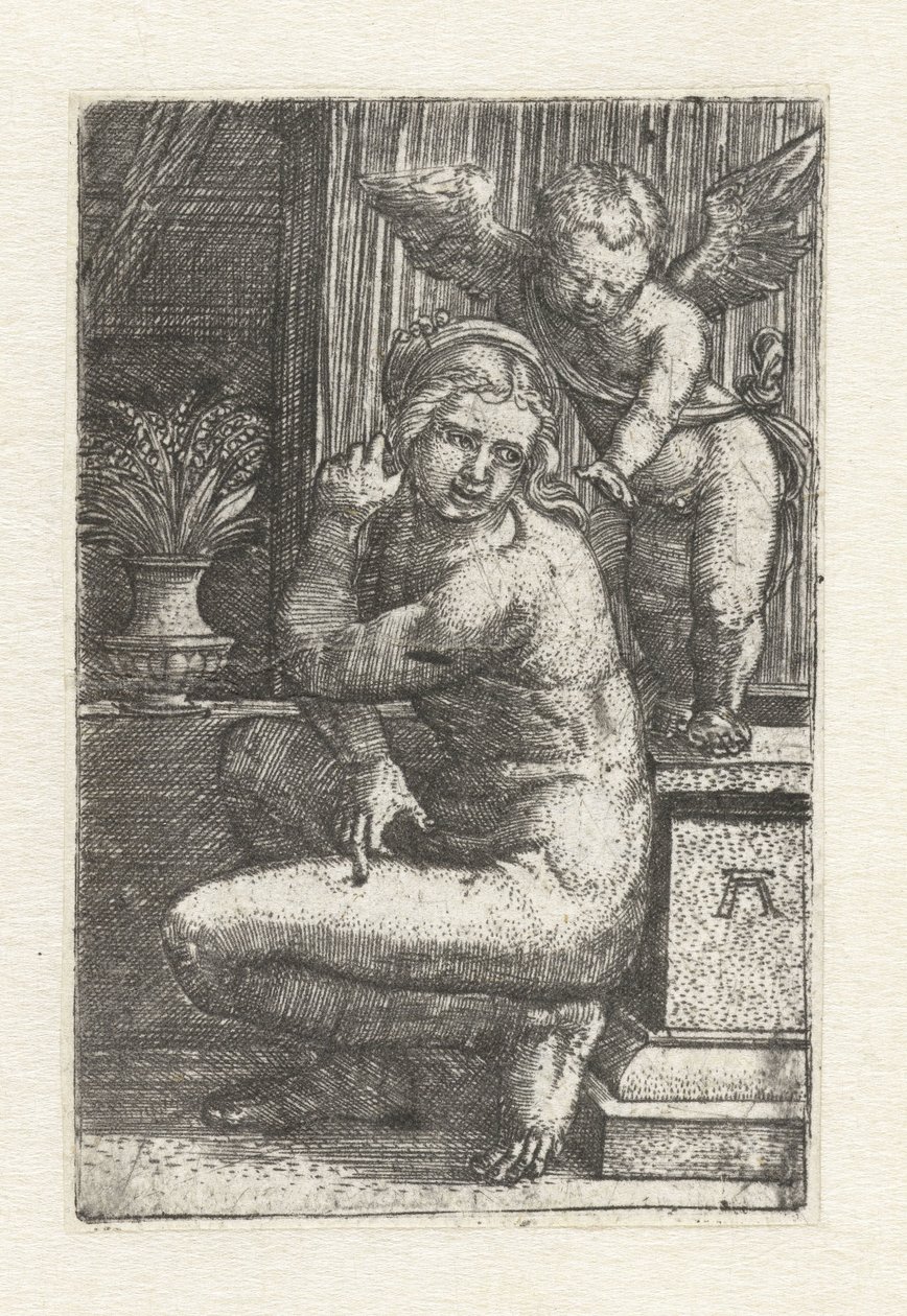 Vénus agenouillée avec Cupidon - Albrecht Altdorfer