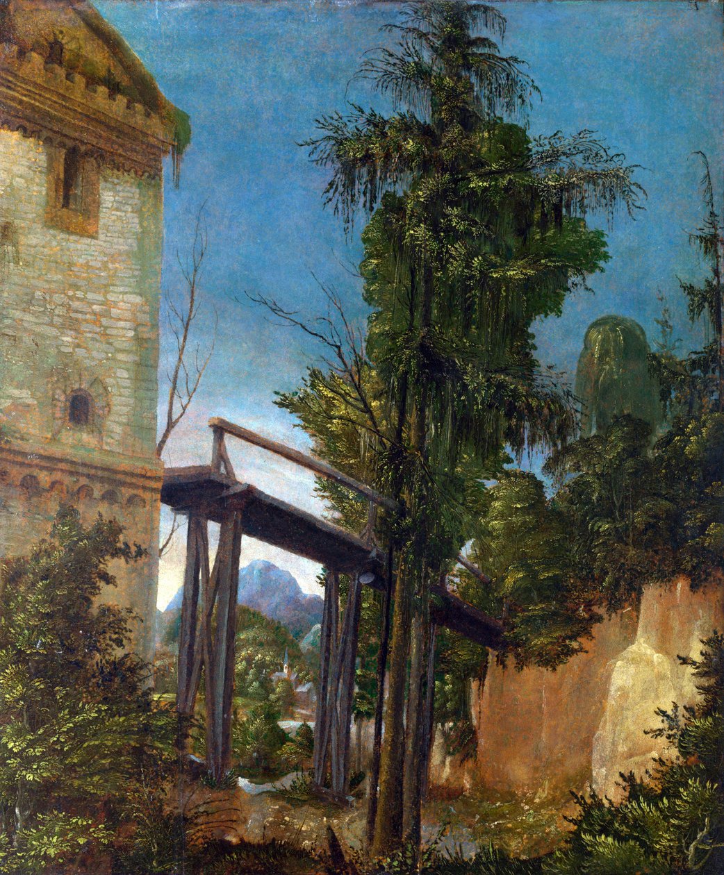 Paysage avec un pont - Albrecht Altdorfer
