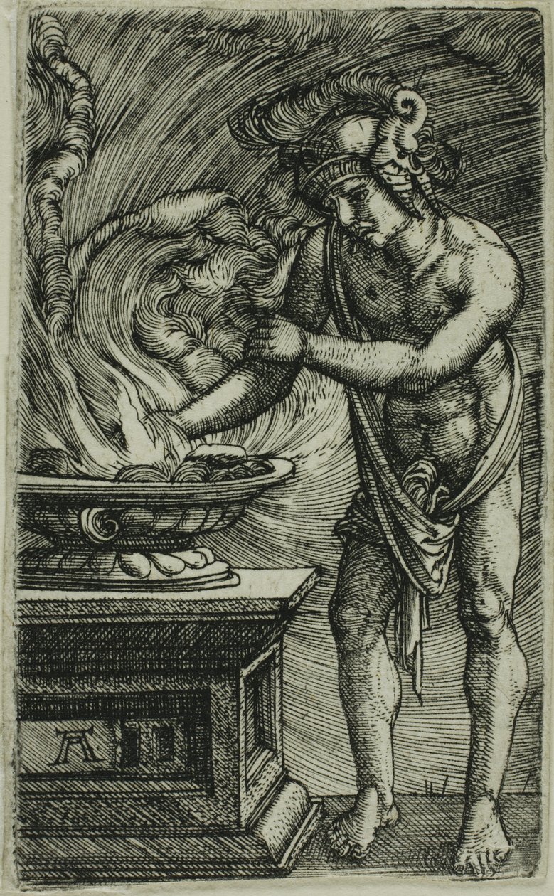 Mucius Scaevola Brûlant sa main - Albrecht Altdorfer