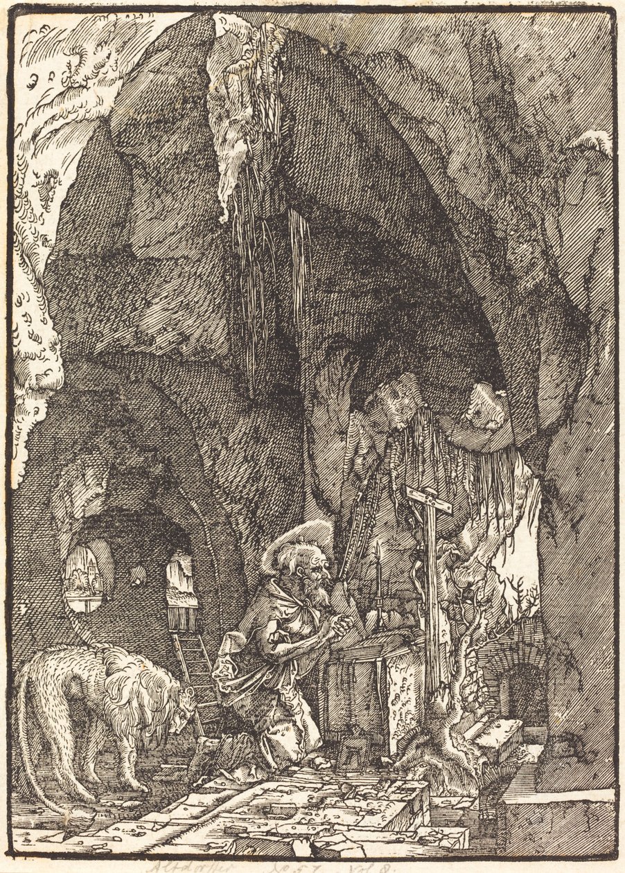 Saint Jérôme dans une grotte - Albrecht Altdorfer