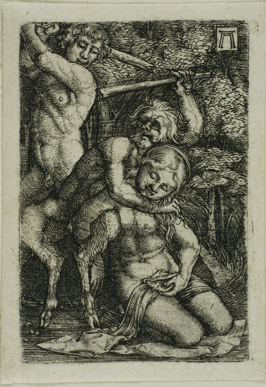 Deux satyres se disputant une nymphe - Albrecht Altdorfer