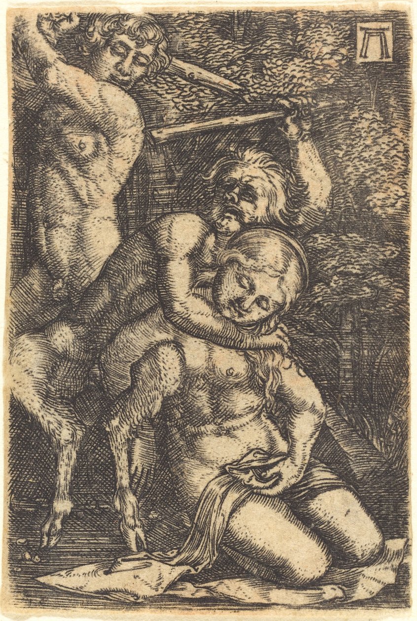 Deux satyres se battant pour une nymphe - Albrecht Altdorfer