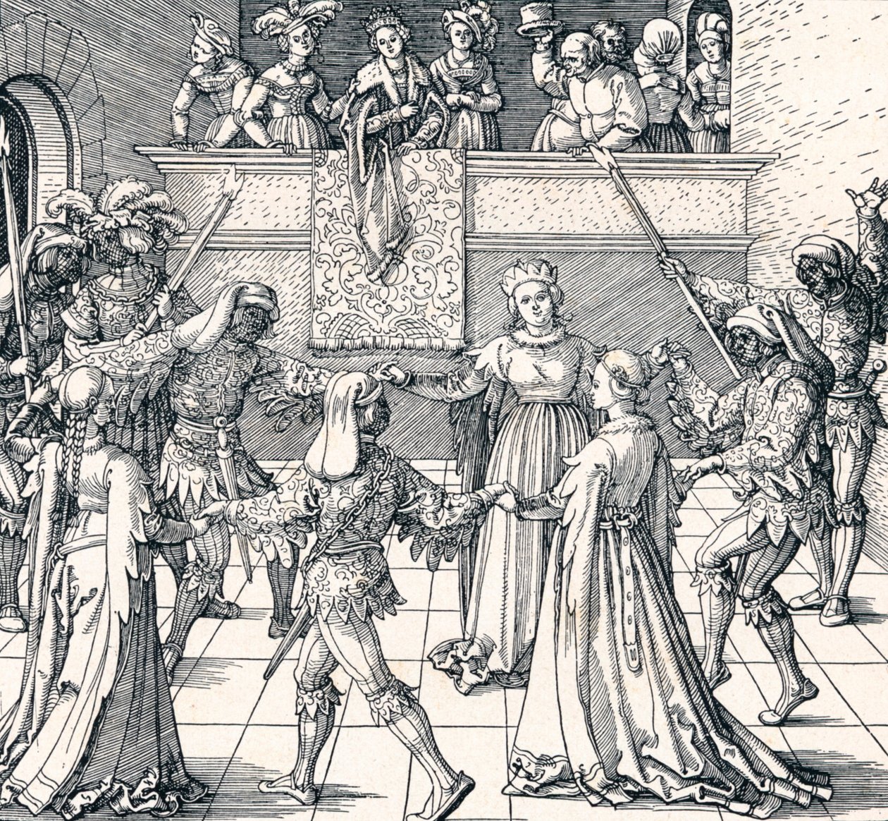 Danse à la lumière des torches, Augsbourg, 1516-1906 - Albrecht Dürer