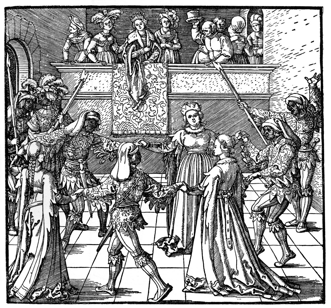 Danse à la lumière des torches, Augsbourg, 1516, 1936 - Albrecht Dürer