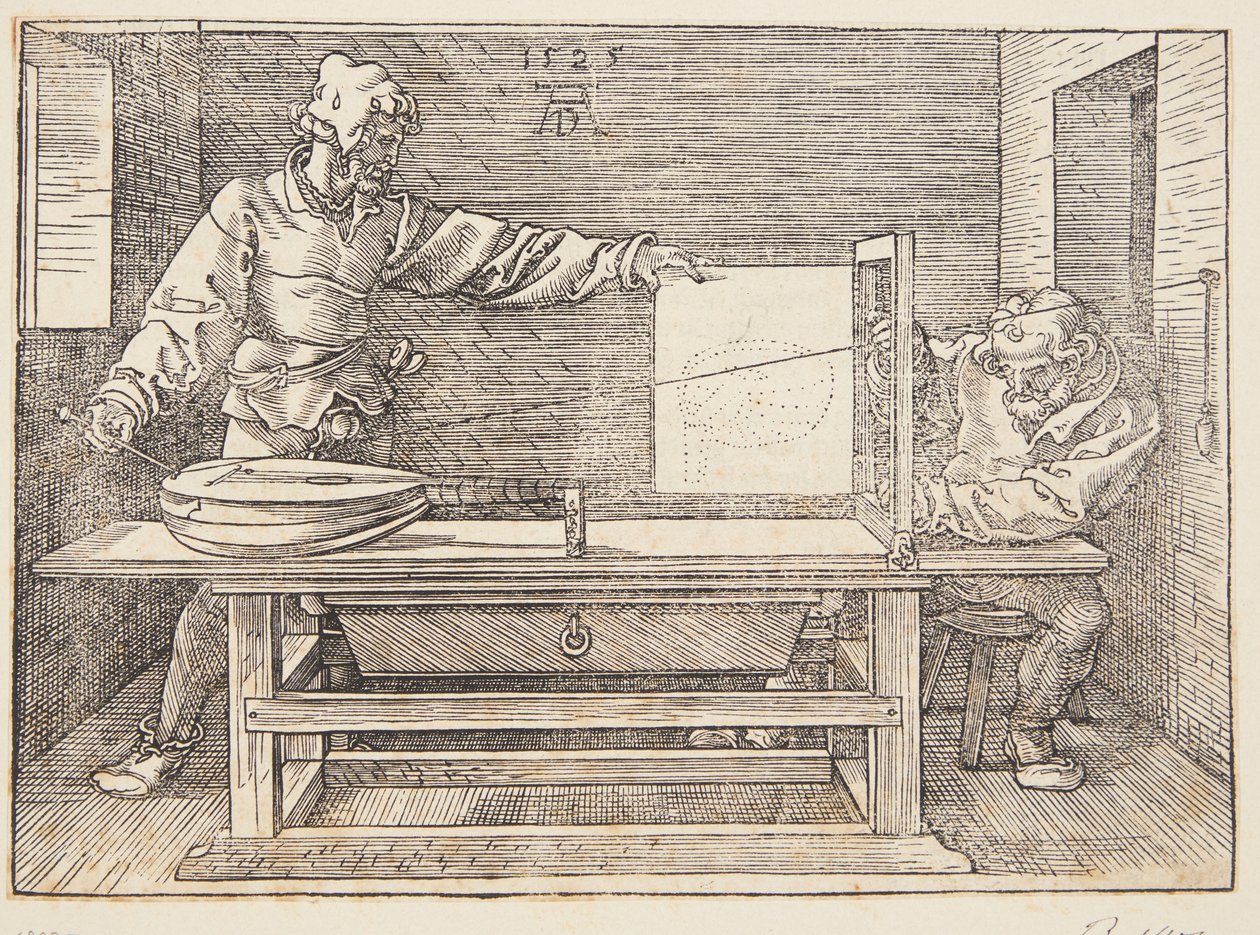 Dessinateur dessinant un luth - Albrecht Dürer