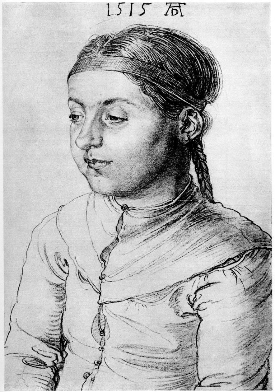 Tête de fille, 1515, 1936 - Albrecht Dürer