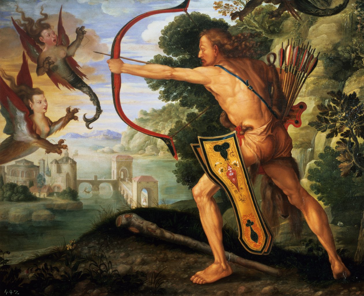 Hercule et les oiseaux de Stymphale, 1600 - Albrecht Dürer