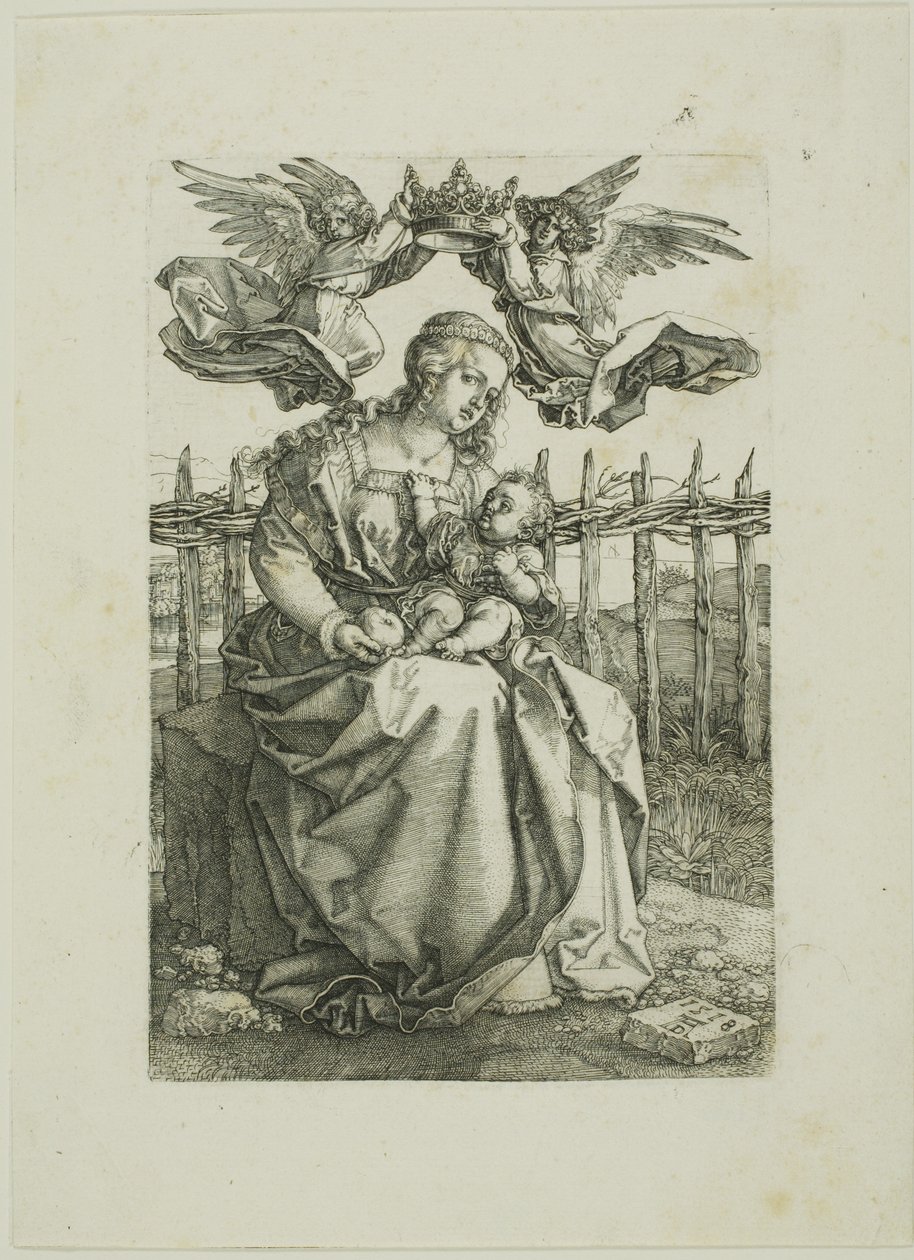 Madone couronnée par deux anges - Albrecht Dürer