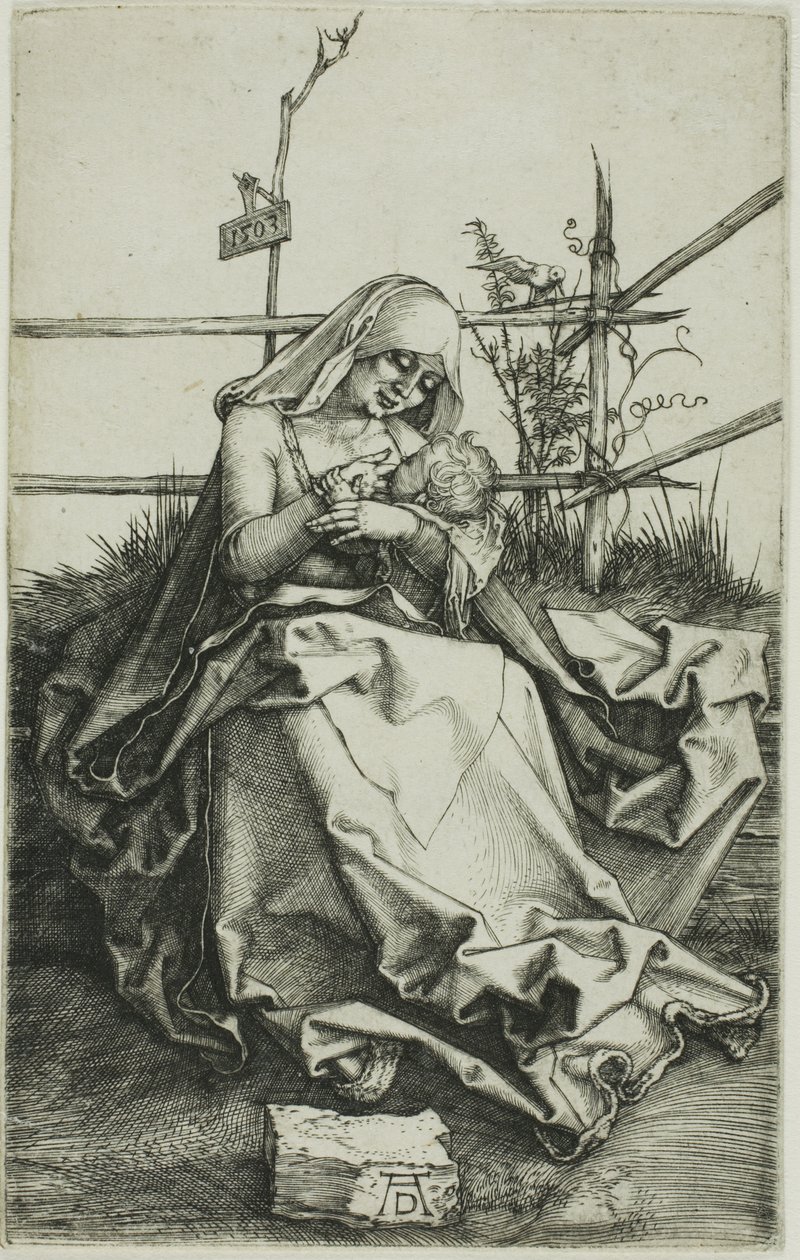 Madone sur une berge herbeuse - Albrecht Dürer