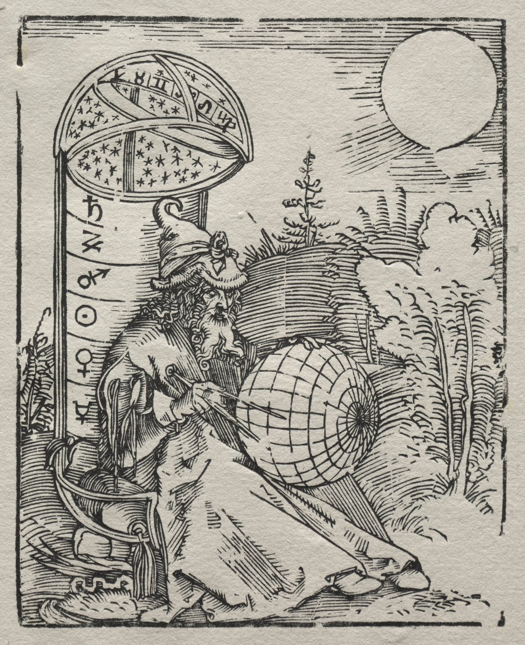 Ptolémée avec le globe céleste, 1504 - Albrecht Dürer