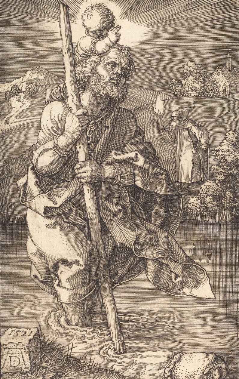 Saint Christophe tourné à droite - Albrecht Dürer